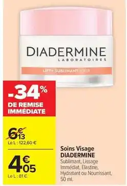 Carrefour Drive Diadermine - soins visage offre