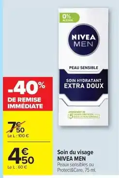 Carrefour Drive Nivea - soin du visage men offre