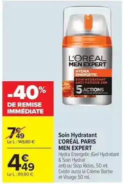 Carrefour Drive L'oréal - soin hydratant offre