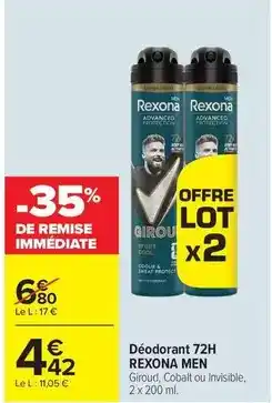 Carrefour Drive Rexona - deodorant offre