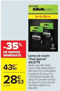 Carrefour Drive Gillette - lames de rasoirs pack spécial offre
