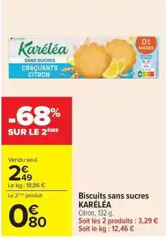 Carrefour Drive Biscuits sans sucres offre