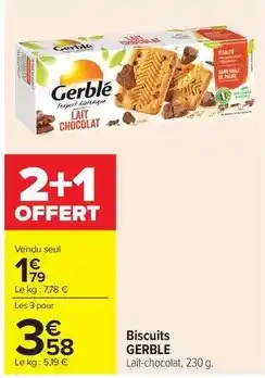 Carrefour Drive Gerblé - biscuits offre