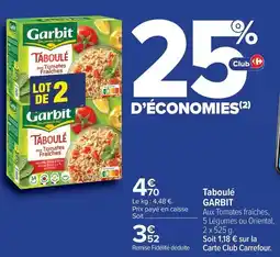 Carrefour Garbit - taboulé offre