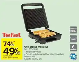 Carrefour Tefal - grill, croque-monsieur offre