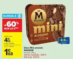 Carrefour Magnum - glace mini amande offre