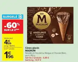 Carrefour Magnum - cônes glacés offre