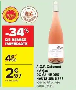 Carrefour A.o.p. cabernet d'anjou offre