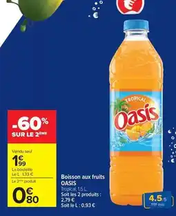 Carrefour Oasis - boisson aux fruits offre