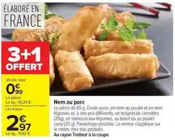 Carrefour Nem au porc offre