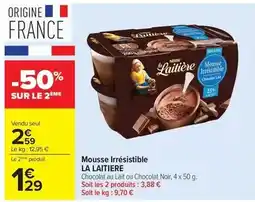 Carrefour La laitière - mousse irrésistible offre