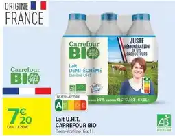 Carrefour Carrefour - lait u.h.t. bio offre