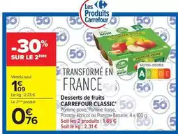 Carrefour Carrefour - desserts de fruits classic' offre