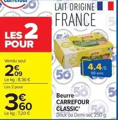 Carrefour Carrefour - beurre offre