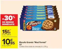 Carrefour Lu - biscuits granola maxi format offre