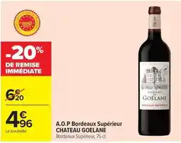 Carrefour Château - a.o.p bordeaux supérieur offre