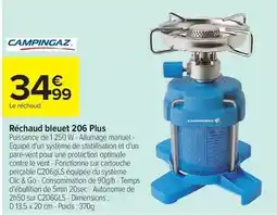 Carrefour Campingaz - réchaud bleuet 206 plus offre