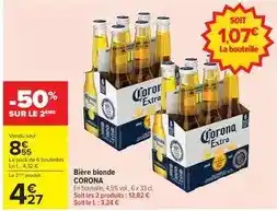 Carrefour Corona - bière blonde offre