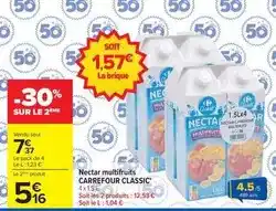 Carrefour Carrefour - nectar multifruits classic offre