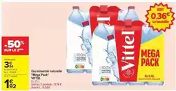 Carrefour Vittel - eau minerale naturelle mega pack offre