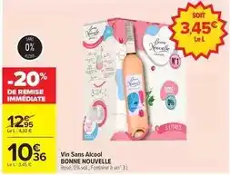 Carrefour Bonne nouvelle - vin sans alcool offre