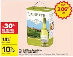 Carrefour Cramoisay - vin de l'union européenne offre