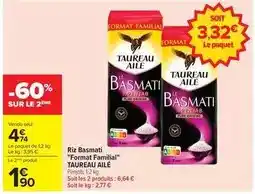 Carrefour Taureau ailé - riz basmati format familial offre
