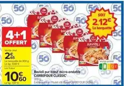 Carrefour Carrefour - ravioli pur bœuf micro-ondable classic offre