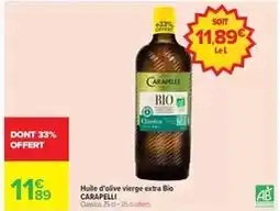Carrefour Carapelli - huile d'olive vierge extra bio offre