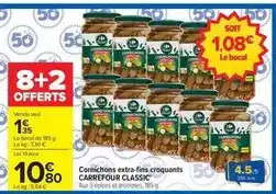 Carrefour Carrefour - cornichons extra-fins croquants classic offre