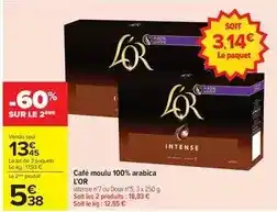 Carrefour L'or - café moulu 100% arabica offre
