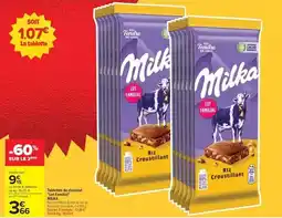 Carrefour Milka - tablettes de chocolat offre