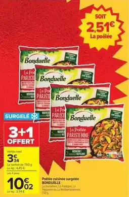 Carrefour Bonduelle - pavée cuisinée surgelée offre