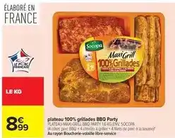Carrefour Socopa - plateau 100% grillades bbq party offre