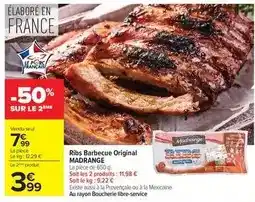 Carrefour Madrange - ribs barbecue original offre