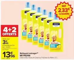 Carrefour Mr propre - nettoyant ménager offre