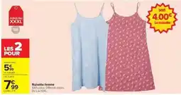 Carrefour Tex - nuisette femme offre