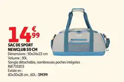 Auchan SAC DE SPORT NEWCLUB 50 CM offre