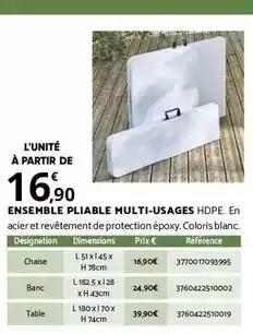 Bricorama Ensemble pliable multi-usages offre