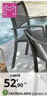 Bricorama Fauteuil asta empilable. di offre