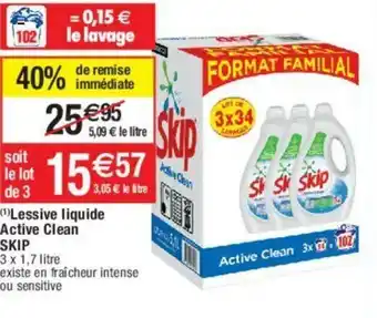 Migros Lessive liquide active clean SKIP offre