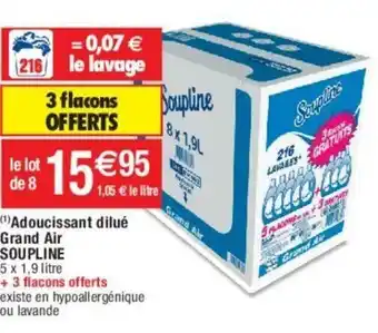 Migros Adoucissant dilué grand air SOUPLINE offre