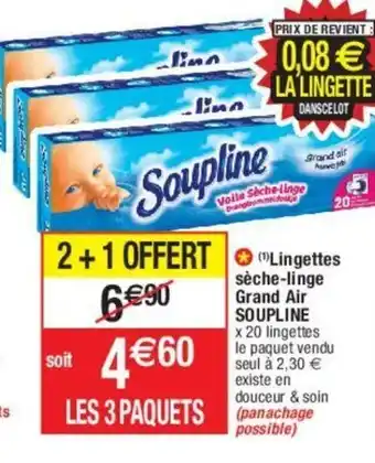 Migros Lingettes sèche-linge grand air SOUPLINE offre