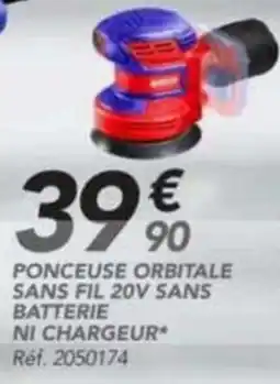 Les Briconautes PONCEUSE ORBITALE SANS FIL 20V SANS BATTERIE NI CHARGEUR offre
