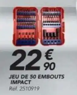 Les Briconautes JEU DE 50 EMBOUTS offre