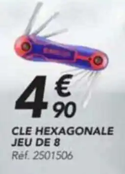 Les Briconautes CLE HEXAGONALE JEU DE 8 offre