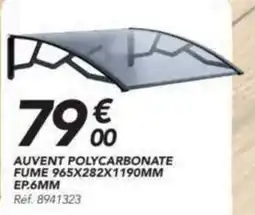 Les Briconautes AUVENT POLYCARBONATE FUME offre