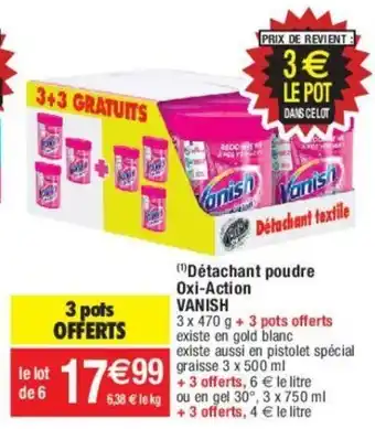 Détachant poudre oxi-action VANISH
