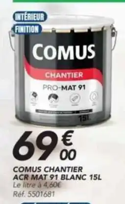 Les Briconautes COMUS CHANTIER ACR MAT 91 BLANC offre