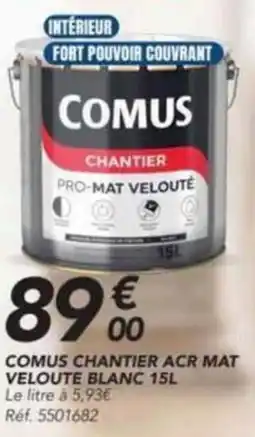Les Briconautes COMUS CHANTIER ACR MAT VELOUTE BLANC offre